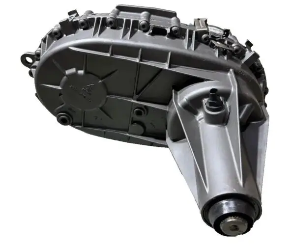 Rear view angle of a rebuilt Borg Warner 4773 transfer case unit