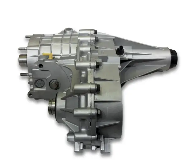 Side angle view of a np263xhd remanufactured transfer case