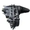 Side profile of BW4484 transfer case with electronic shift motor housing and aluminum casing for Hummer H2 applications.